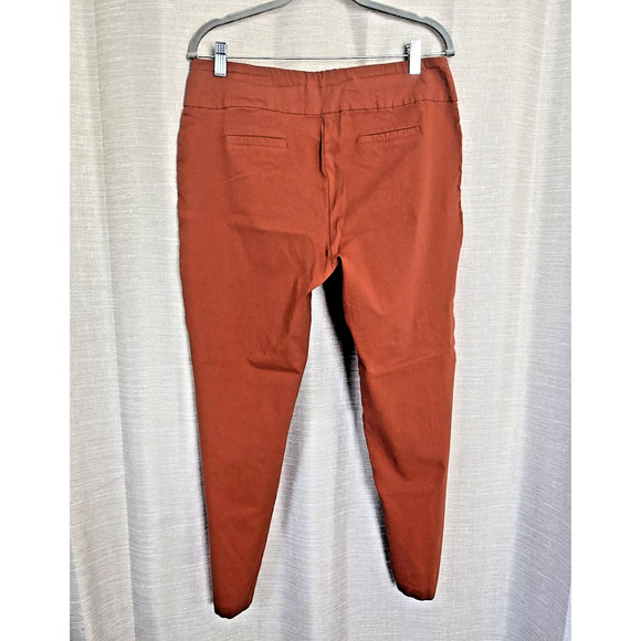 Zac & Rachel Ankle Pants Womens Burnt Orange Pull On Size 14 - Picture 6 of 10